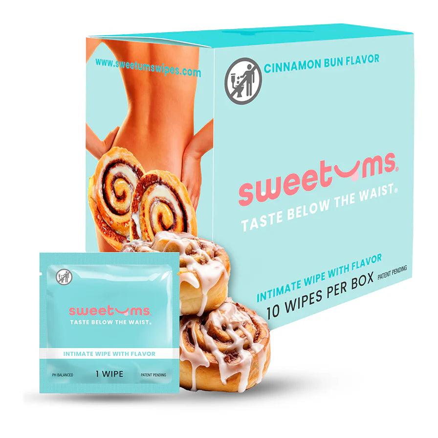 Sweetums Intimate Wipes Cinnamon Bun Flavor 10-Pack - Buy At Luxury Toy X - Free 3-Day Shipping