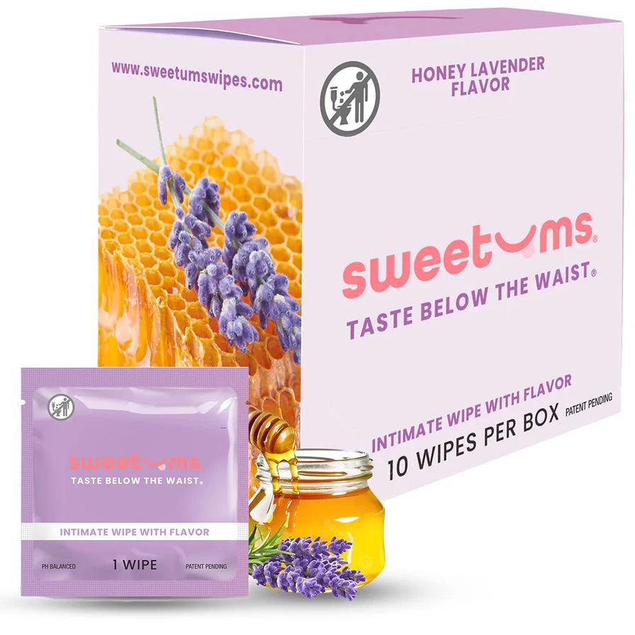 Sweetums Intimate Wipes Honey Lavender Flavor 10-Pack - Buy At Luxury Toy X - Free 3-Day Shipping