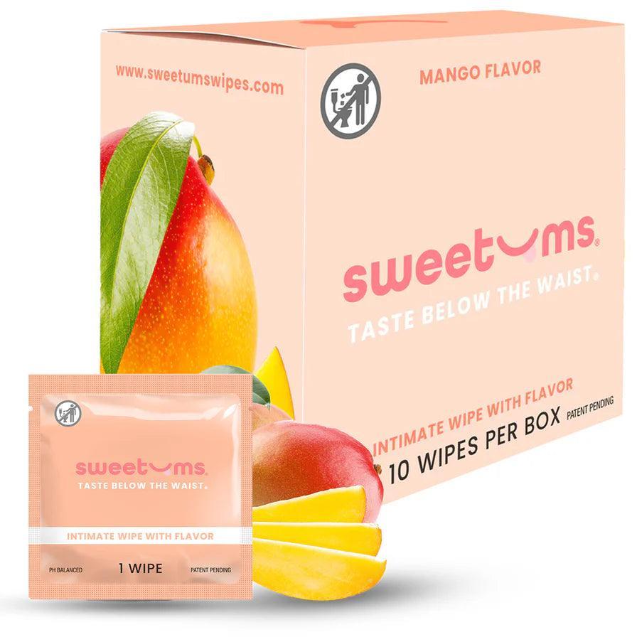 Sweetums Intimate Wipes Mango Flavor 10-Pack - Buy At Luxury Toy X - Free 3-Day Shipping