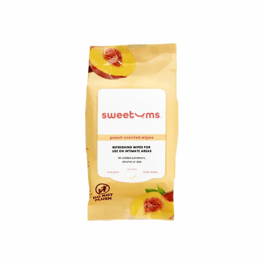 Sweetums Intimate Wipes Peach Scent (Unflavored) 30-Pack - Buy At Luxury Toy X - Free 3-Day Shipping