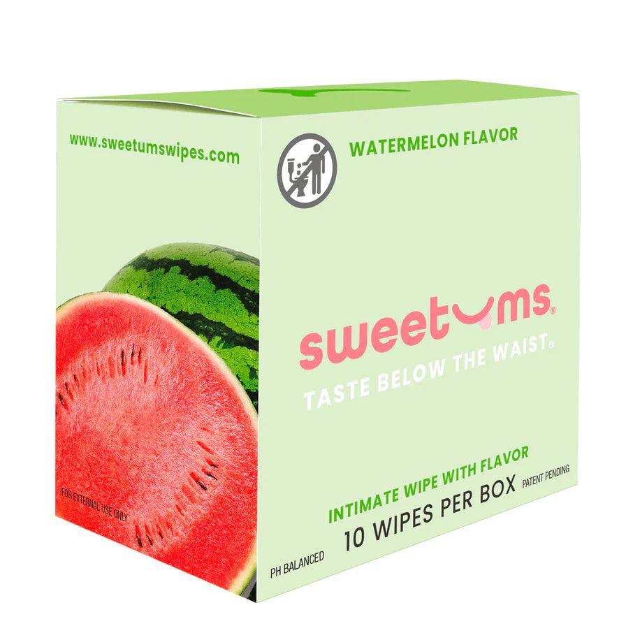 Sweetums Intimate Wipes Watermelon Flavor 10-Pack - Buy At Luxury Toy X - Free 3-Day Shipping