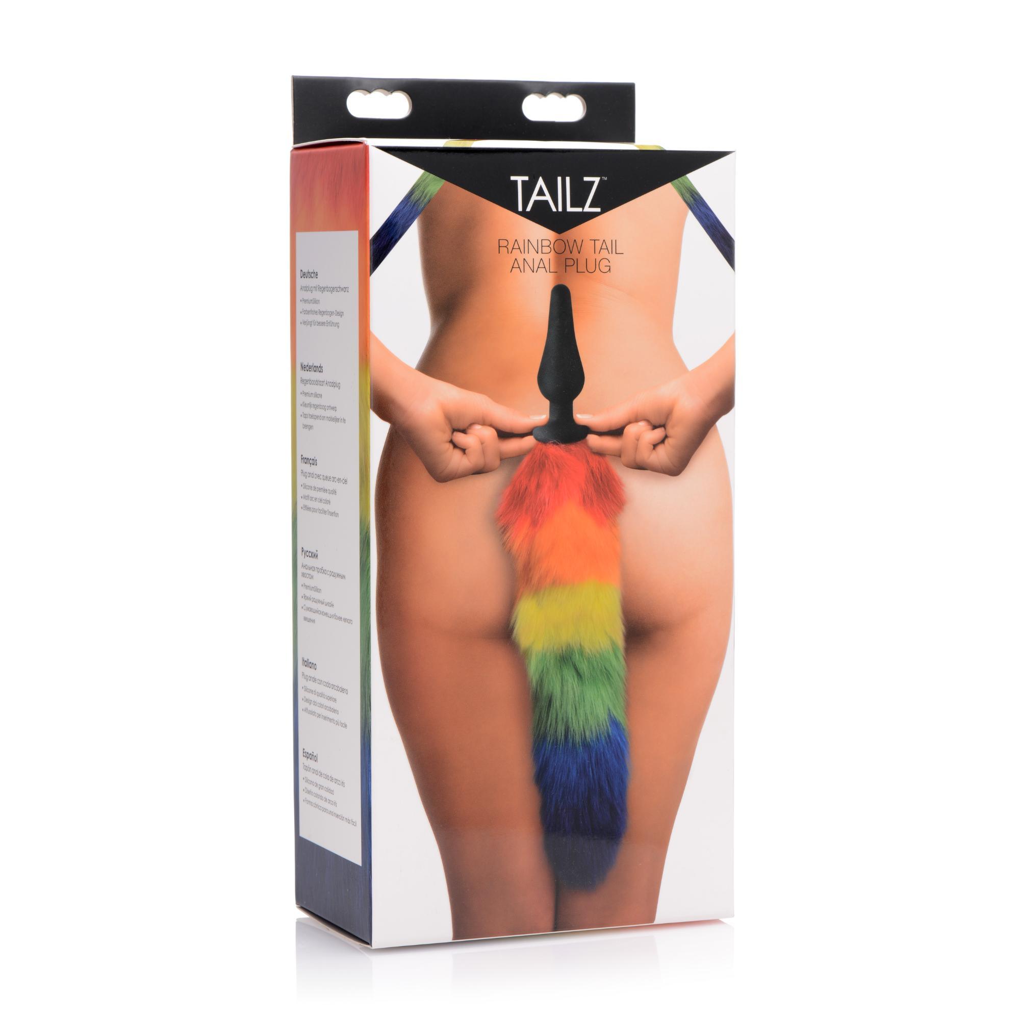 Tailz Rainbow Tail Silicone Butt Plug - Buy At Luxury Toy X - Free 3-Day Shipping