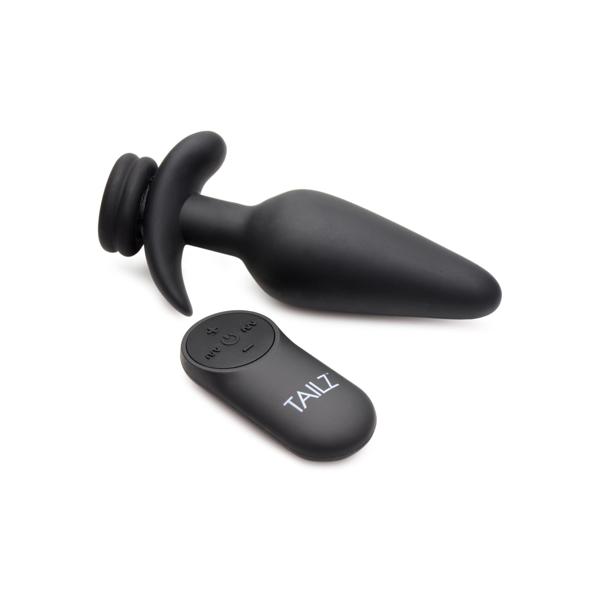 Tailz Snap-On Interchangeable 10X Vibrating Large Silicone Anal Plug with Remote - Buy At Luxury Toy X - Free 3-Day Shipping