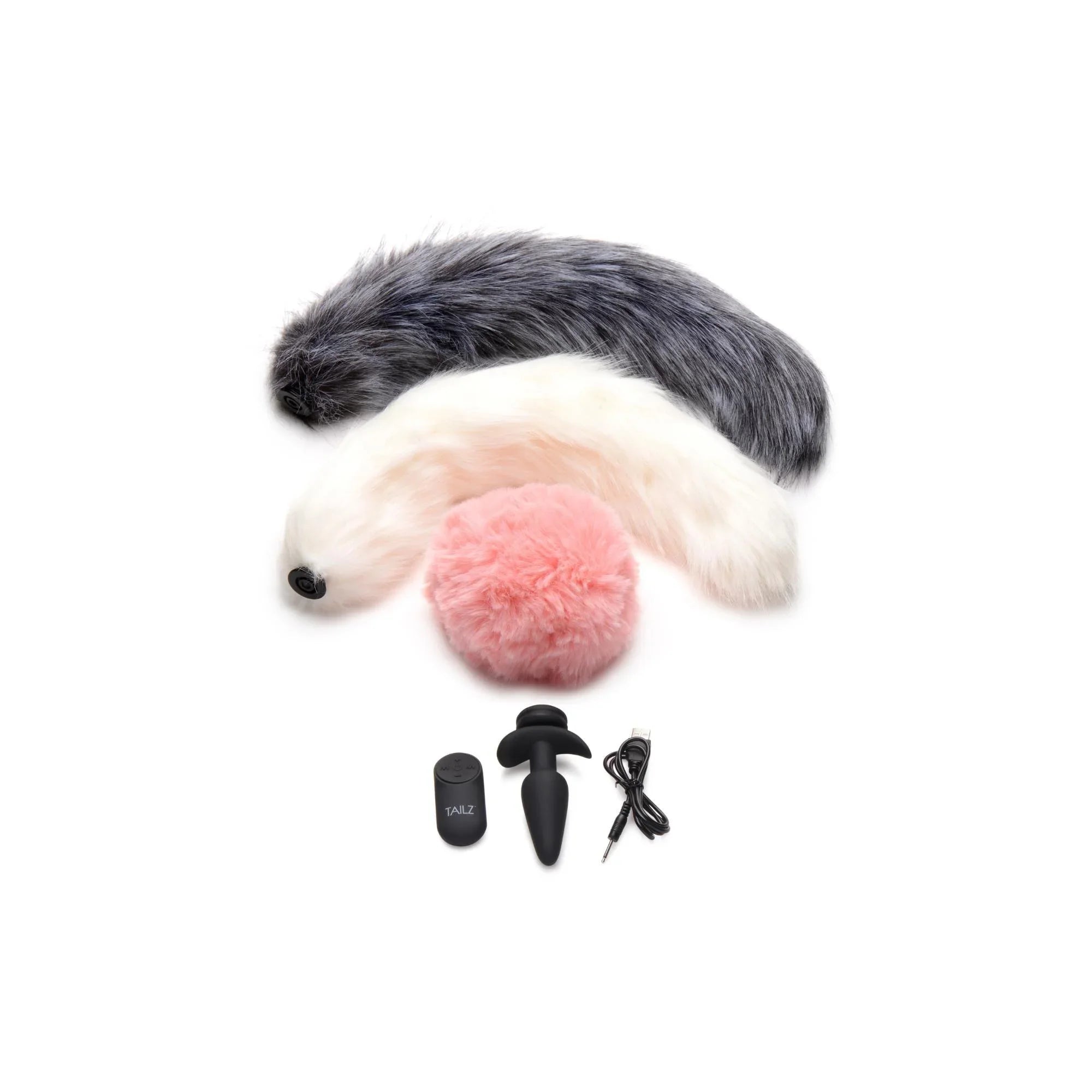 Tailz Vibrating Anal Plug & 3 Tails Tailz Vibrating Anal Plug & 3 Tails