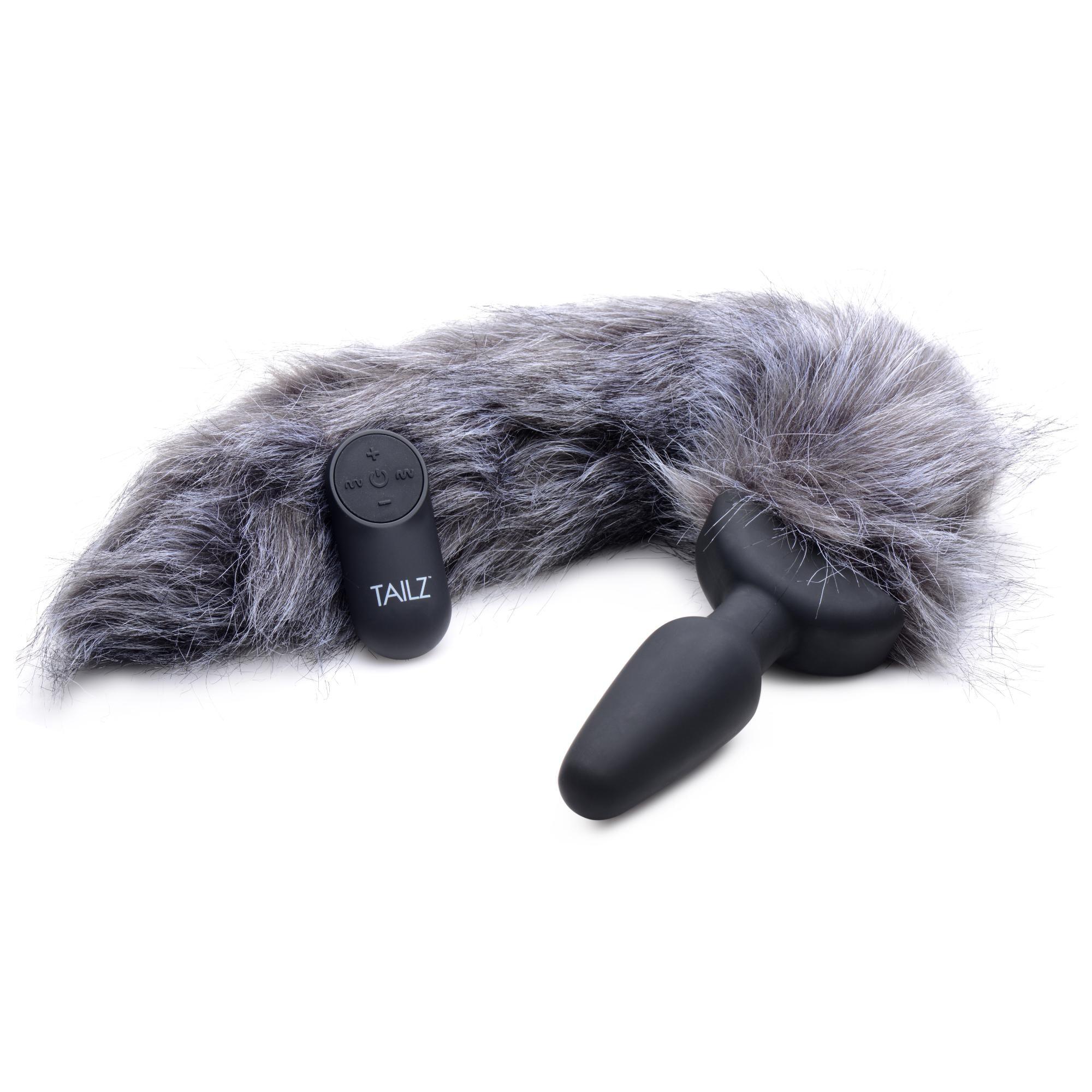 Tailz Vibrating Gray Fox Tail - Buy At Luxury Toy X - Free 3-Day Shipping