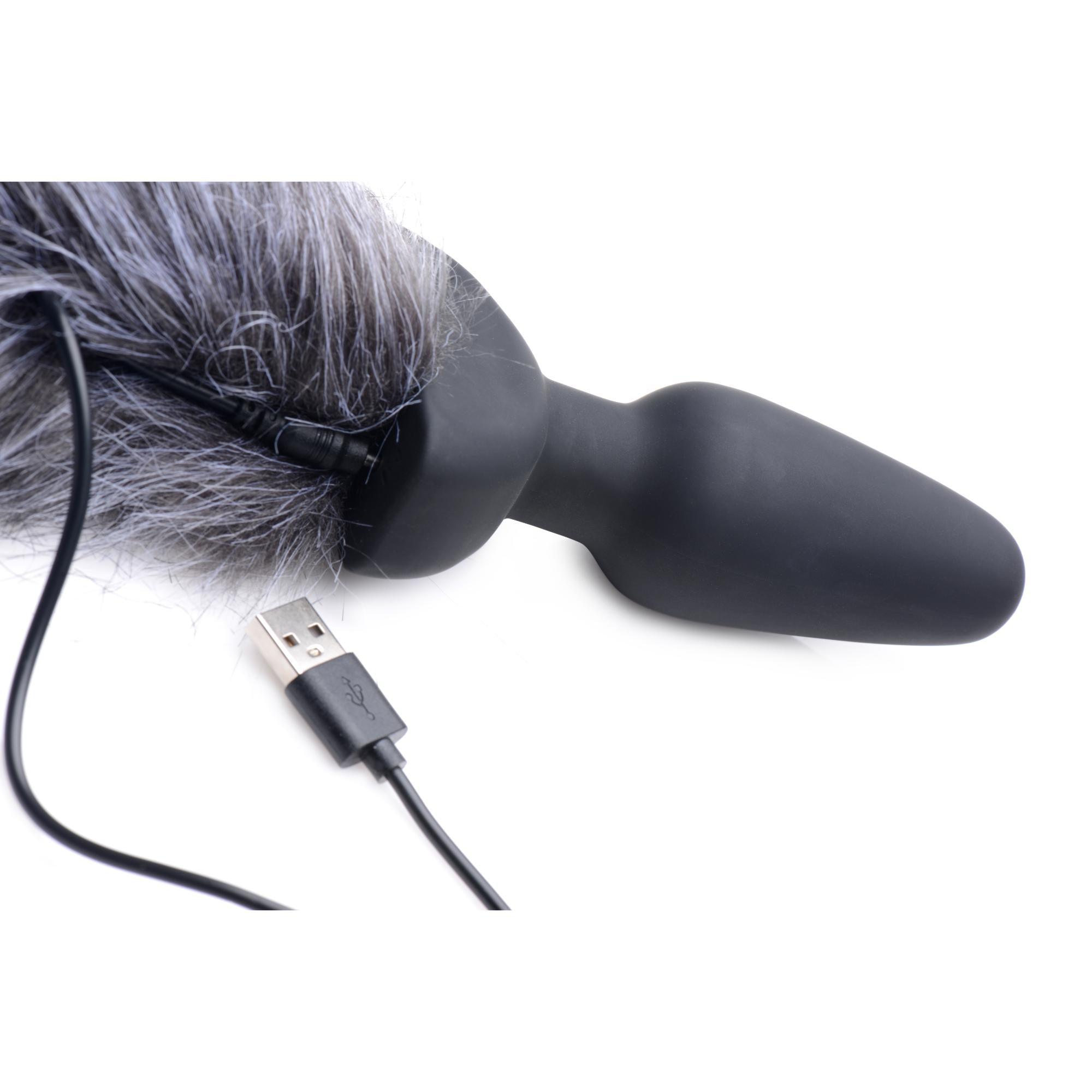 Tailz Vibrating Gray Fox Tail - Buy At Luxury Toy X - Free 3-Day Shipping