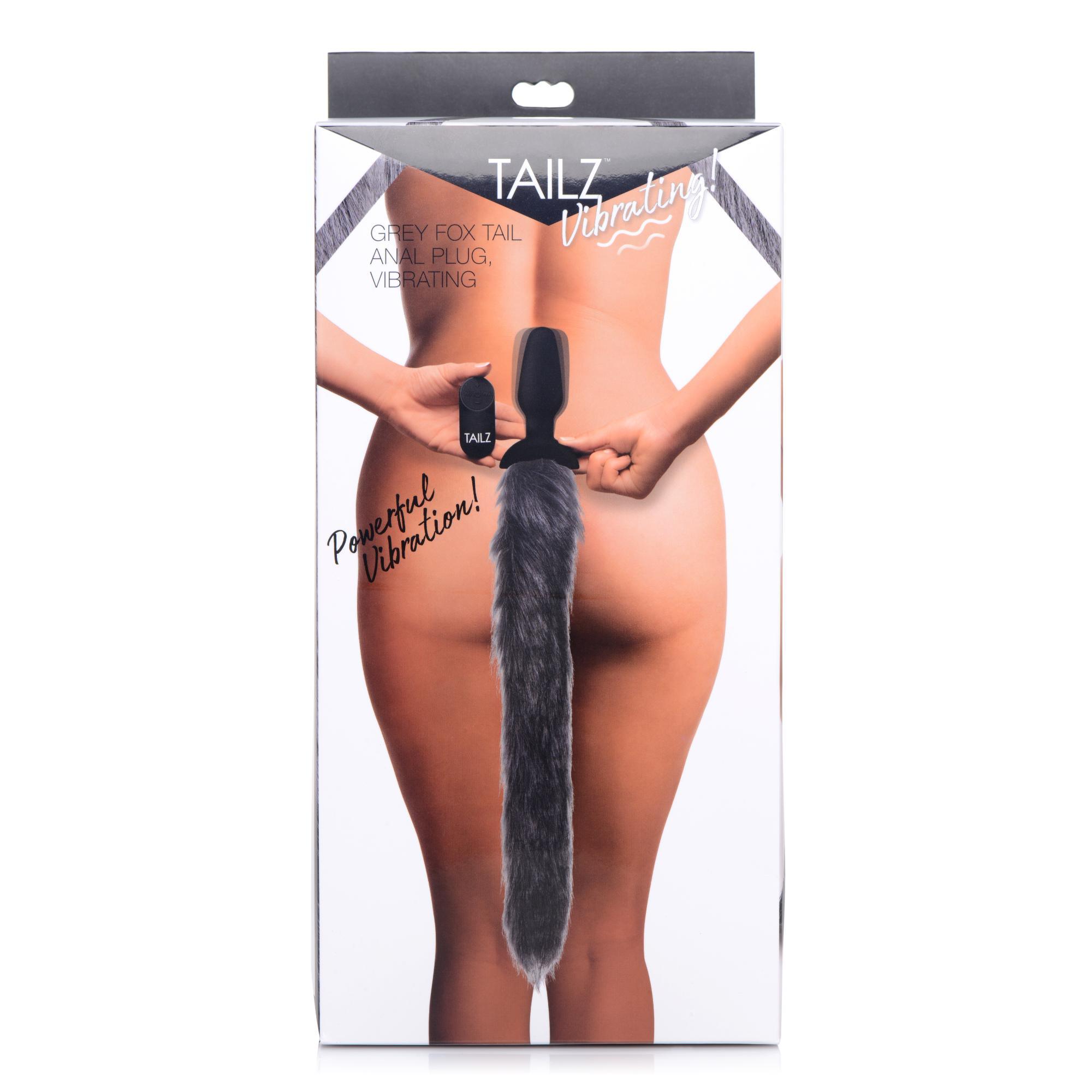 Tailz Vibrating Gray Fox Tail - Buy At Luxury Toy X - Free 3-Day Shipping