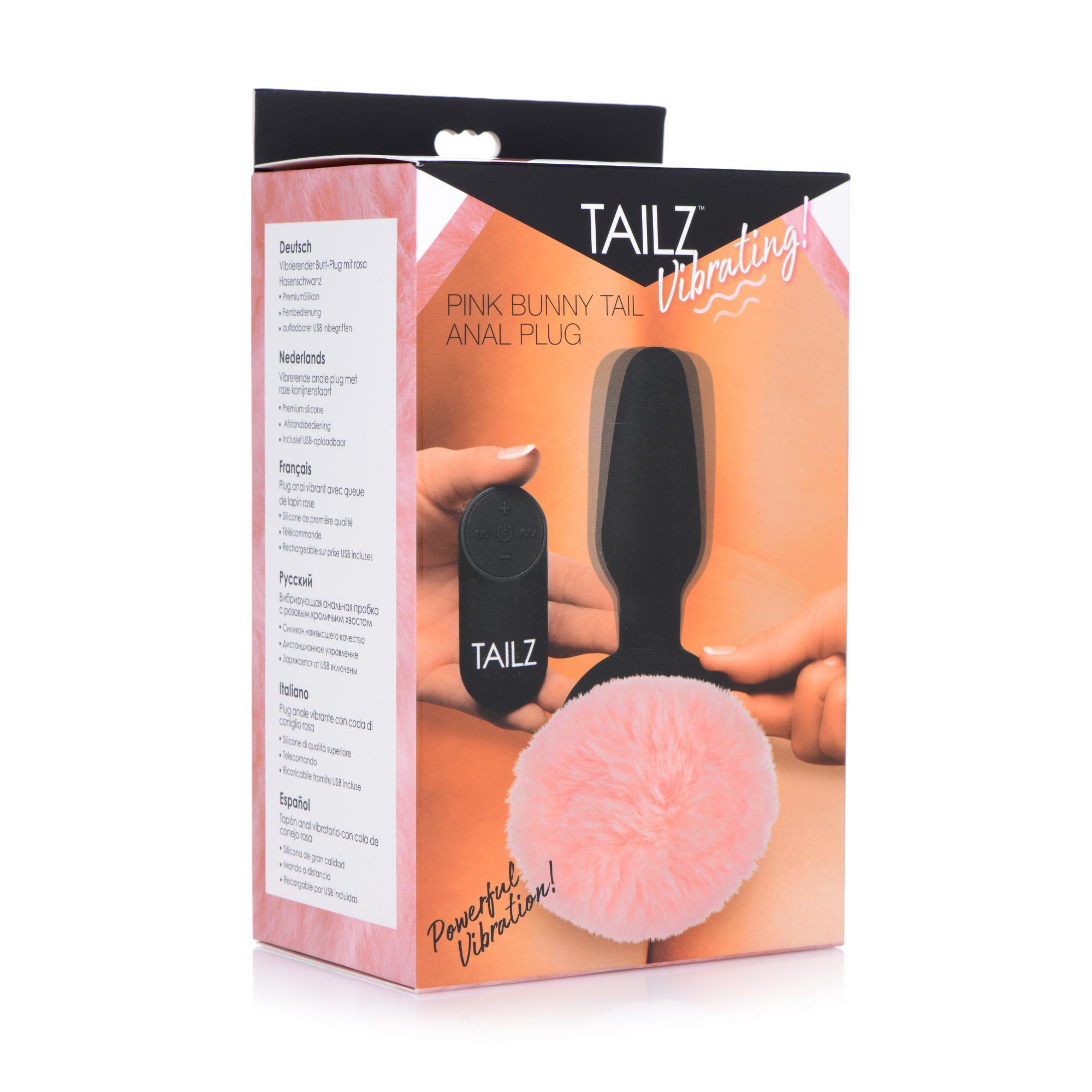 Tailz Vibrating Pink Bunny Tail Anal Plug - Buy At Luxury Toy X - Free 3-Day Shipping