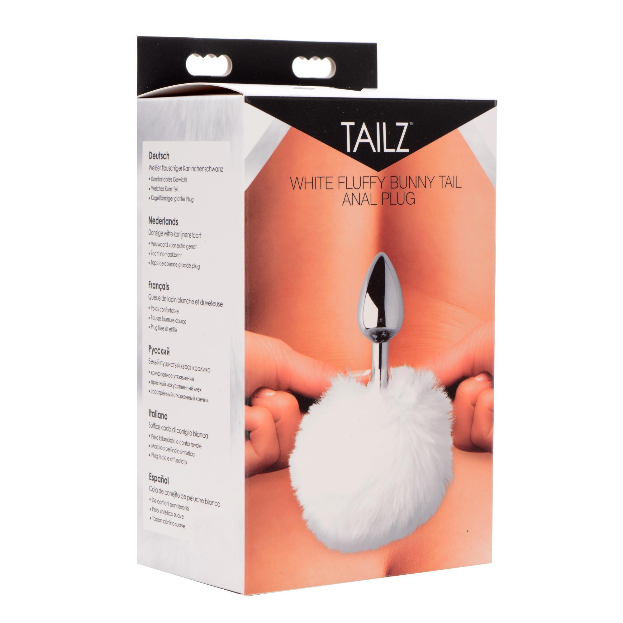 Tailz White Fluffy Bunny Tail Anal Plug - Buy At Luxury Toy X - Free 3-Day Shipping