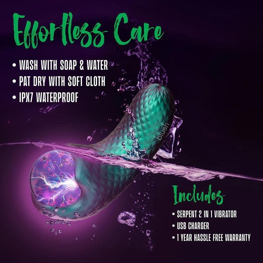 Temptasia Enchanted Serpent Rechargeable Silicone Dual Vibrator - Buy At Luxury Toy X - Free 3-Day Shipping