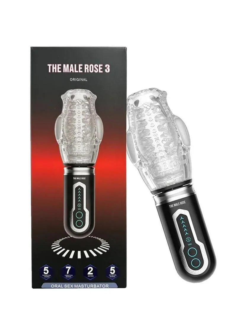 The Male Rose 3 Rechargeable Thrusting Rotating Masturbator The Male Rose 3 Rechargeable Thrusting Rotating Masturbator