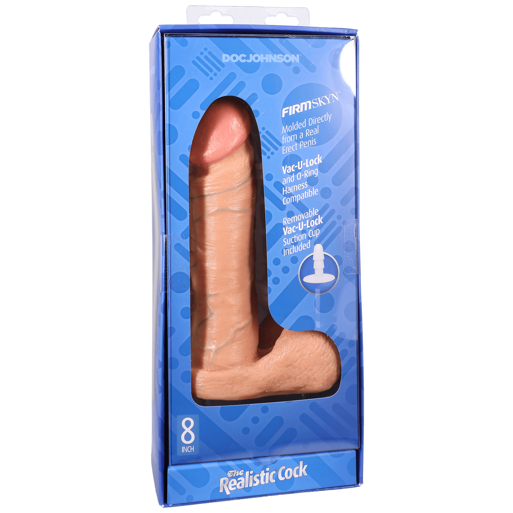 The Realistic Cock - With Removable Vac-U-Lock Suction Cup - ULTRASKYN - 8 Inch (with balls) - Buy At Luxury Toy X - Free 3-Day Shipping