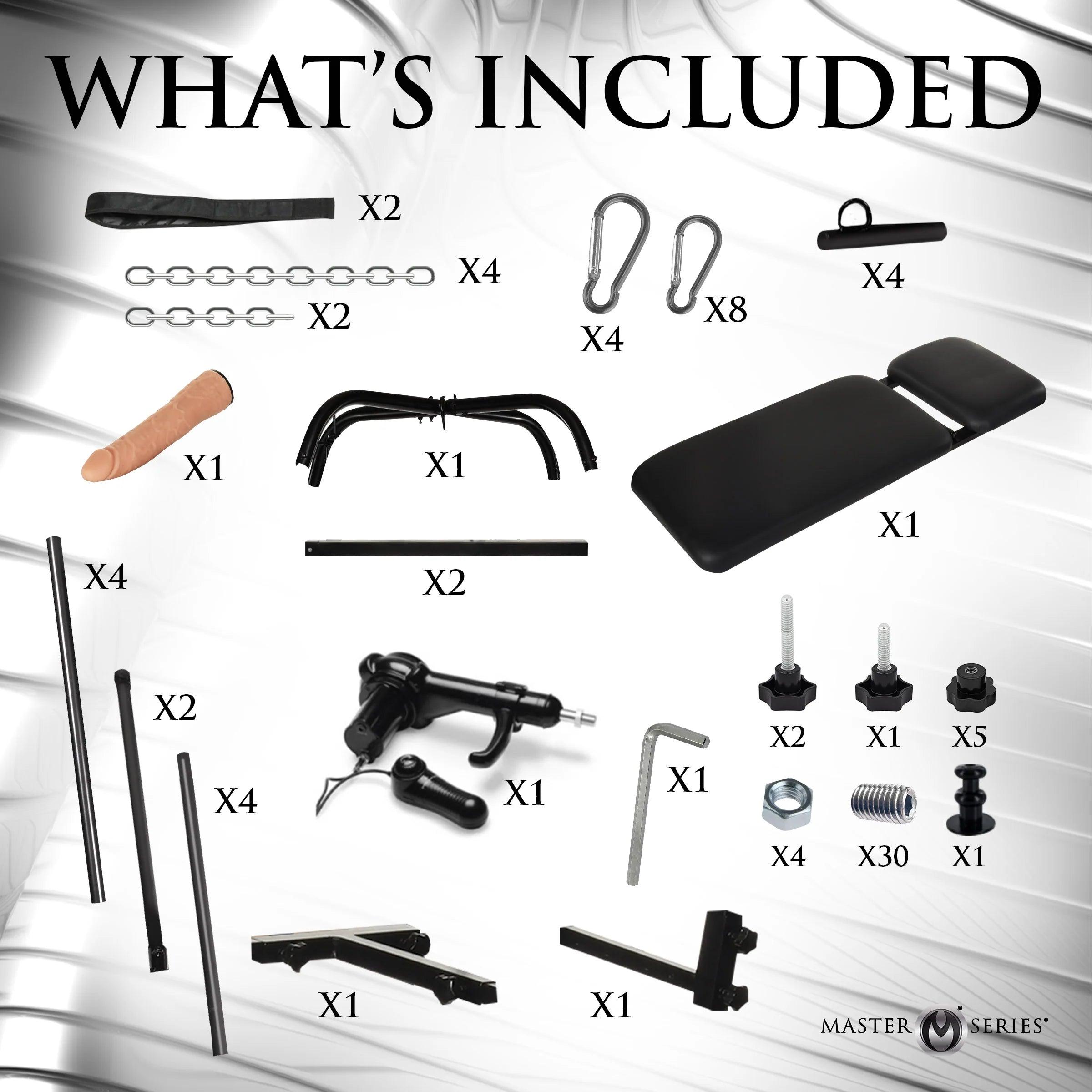 Throne Deluxe Adjustable Sling With Sex Machine - Buy At Luxury Toy X - Free 3-Day Shipping