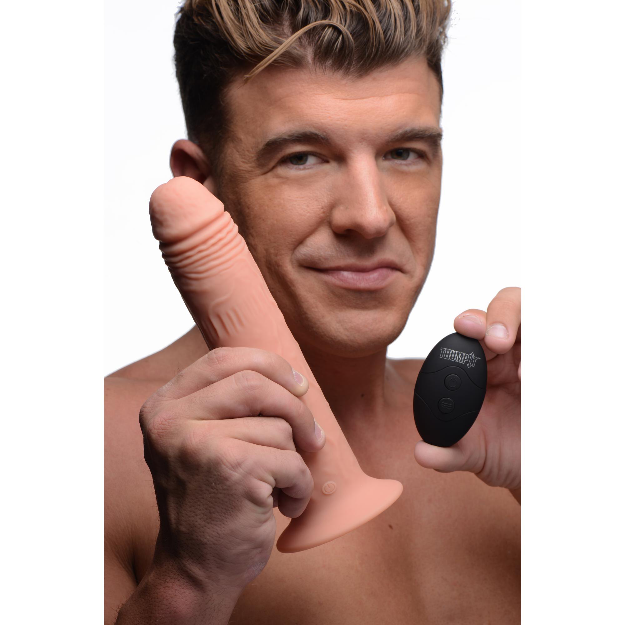 Thump It 7X Remote Control Thumping Dildo 8.7" - Buy At Luxury Toy X - Free 3-Day Shipping
