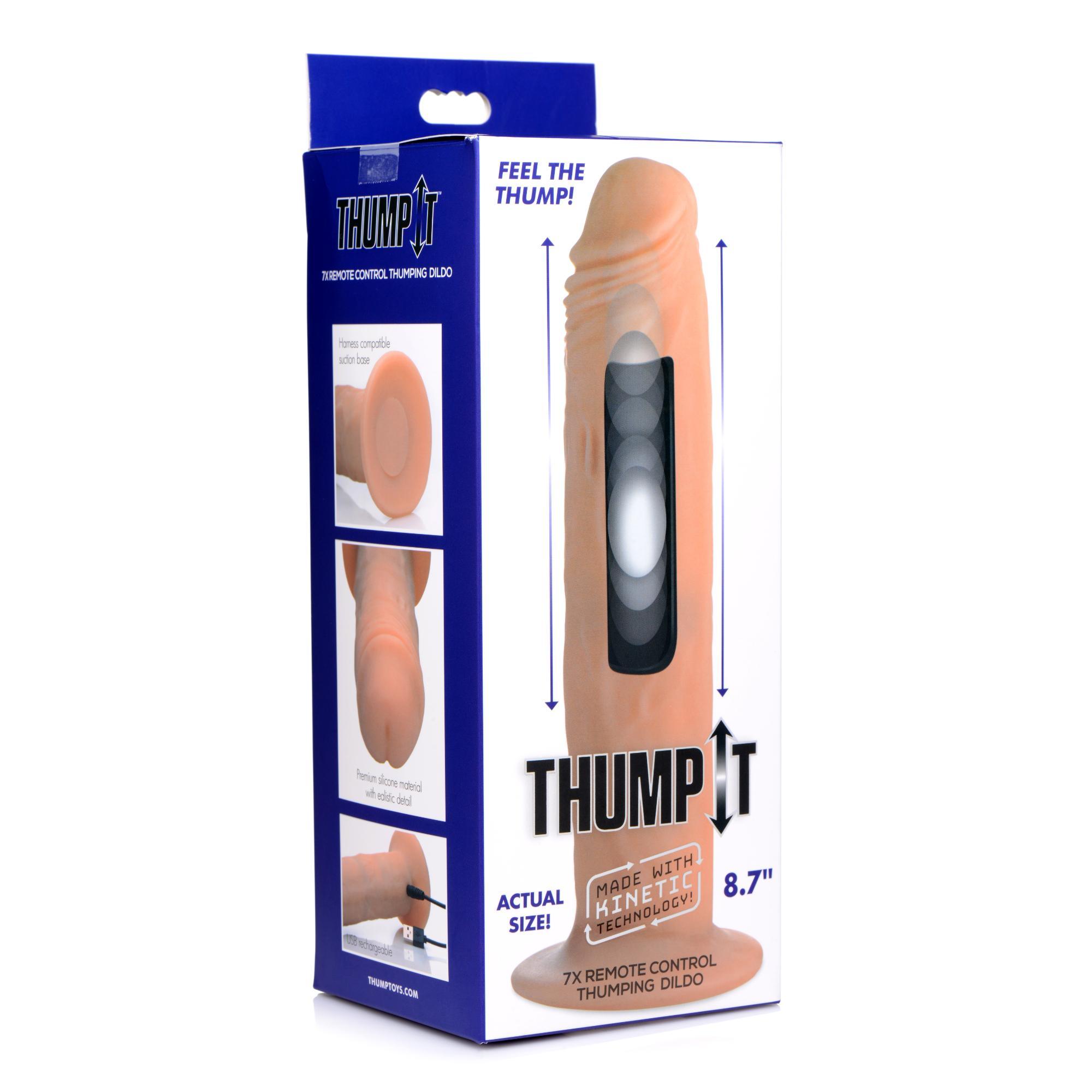 Thump It 7X Remote Control Thumping Dildo 8.7" - Buy At Luxury Toy X - Free 3-Day Shipping
