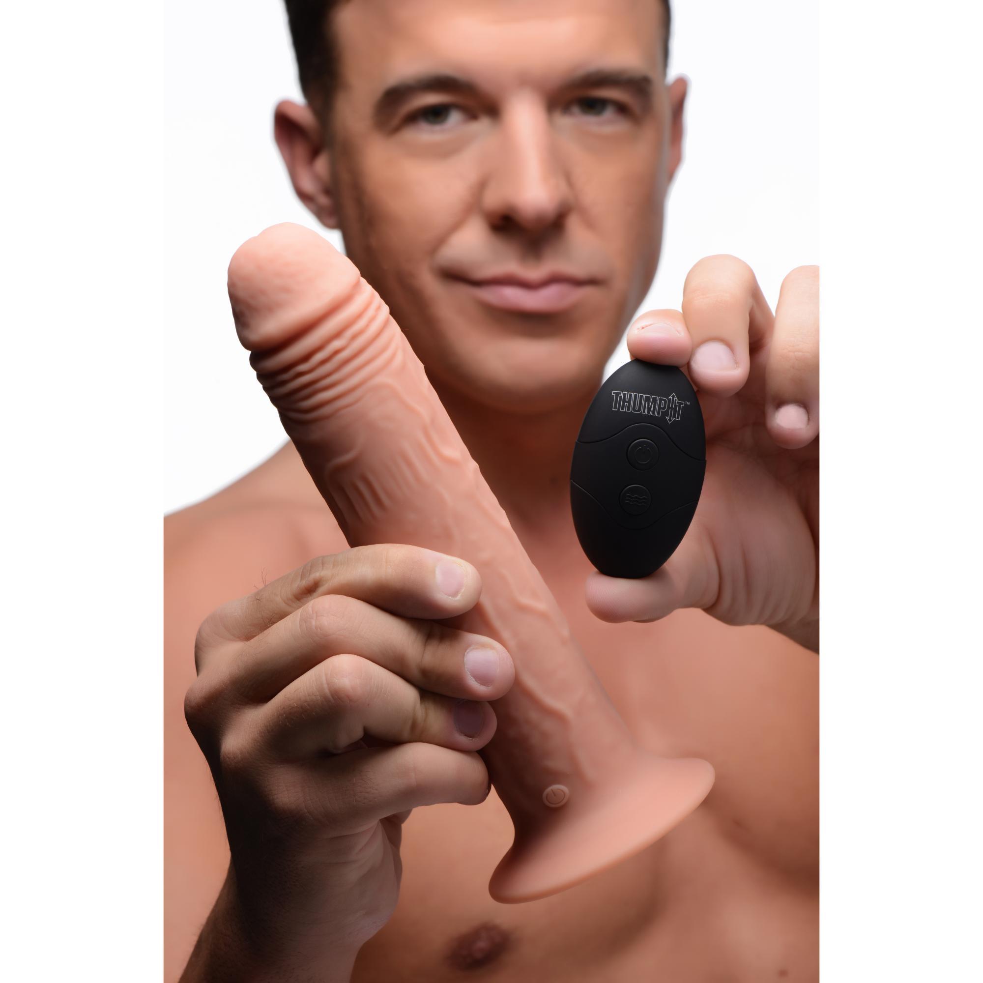 Thump It 7X Remote Control Thumping Dildo 8.7" - Buy At Luxury Toy X - Free 3-Day Shipping