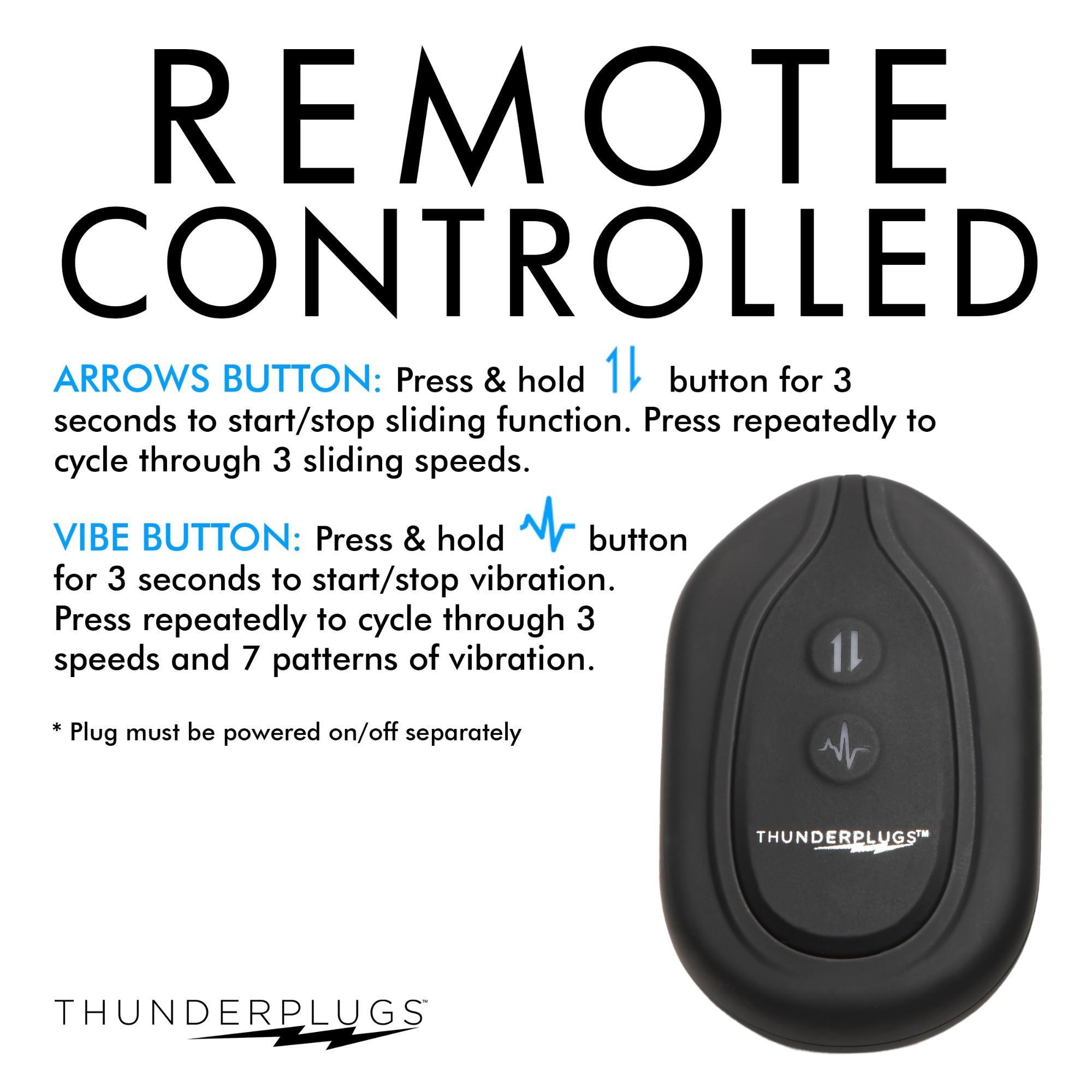 Thunder Plugs Rim Slide 7x Sliding Ring Silicone Rechargeable Butt Plug with Remote Control - Buy At Luxury Toy X - Free 3-Day Shipping