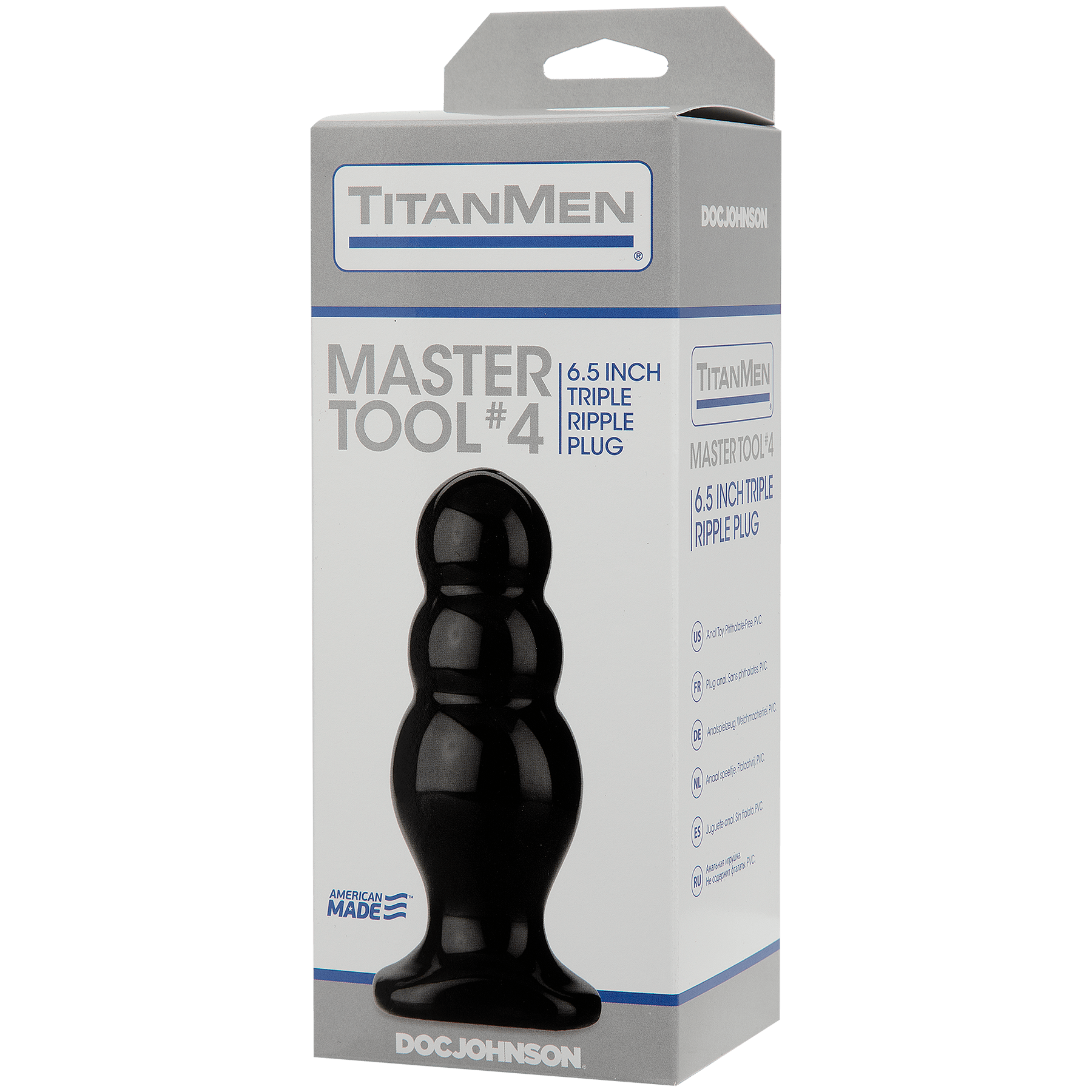 TitanMen Master Tool #4 Triple Ripple Anal Plug 6.5in - Buy At Luxury Toy X - Free 3-Day Shipping
