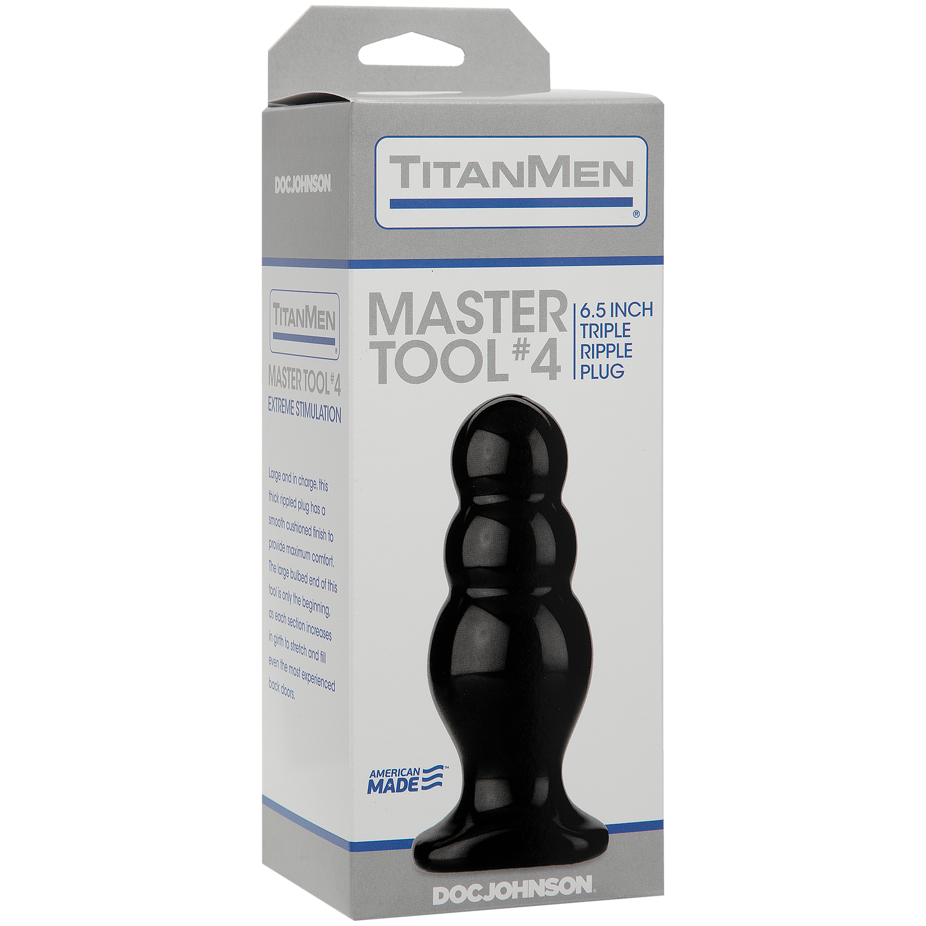 TitanMen Master Tool #4 Triple Ripple Anal Plug 6.5in - Buy At Luxury Toy X - Free 3-Day Shipping