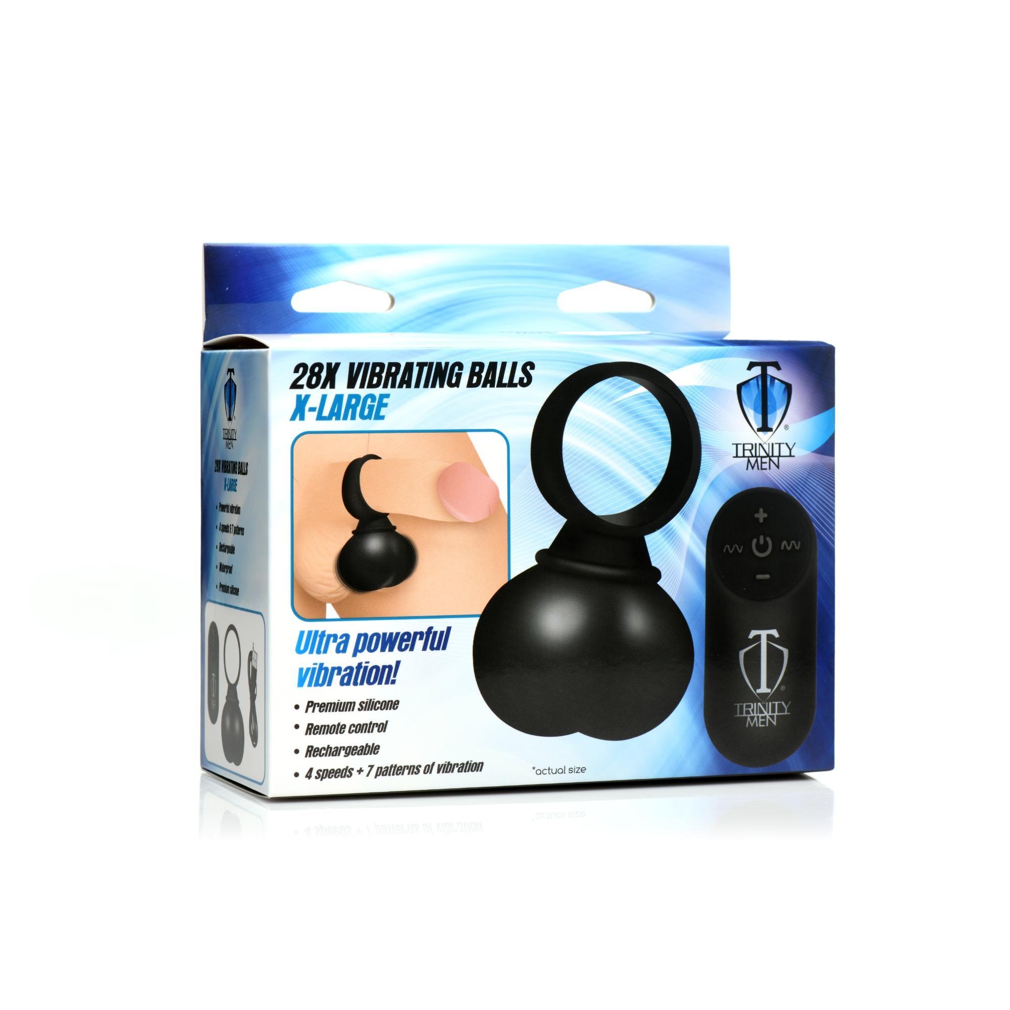 Trinity Men 28X Rechargeable Silicone Vibrating Balls with Remote - X-Large - Buy At Luxury Toy X - Free 3-Day Shipping