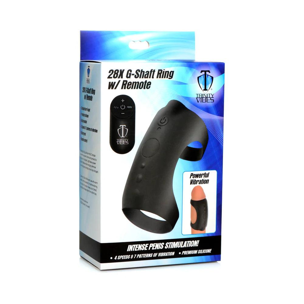Trinity Men 7X G-Shaft Silicone Rechargeable Cock Ring with Remote Control - Buy At Luxury Toy X - Free 3-Day Shipping