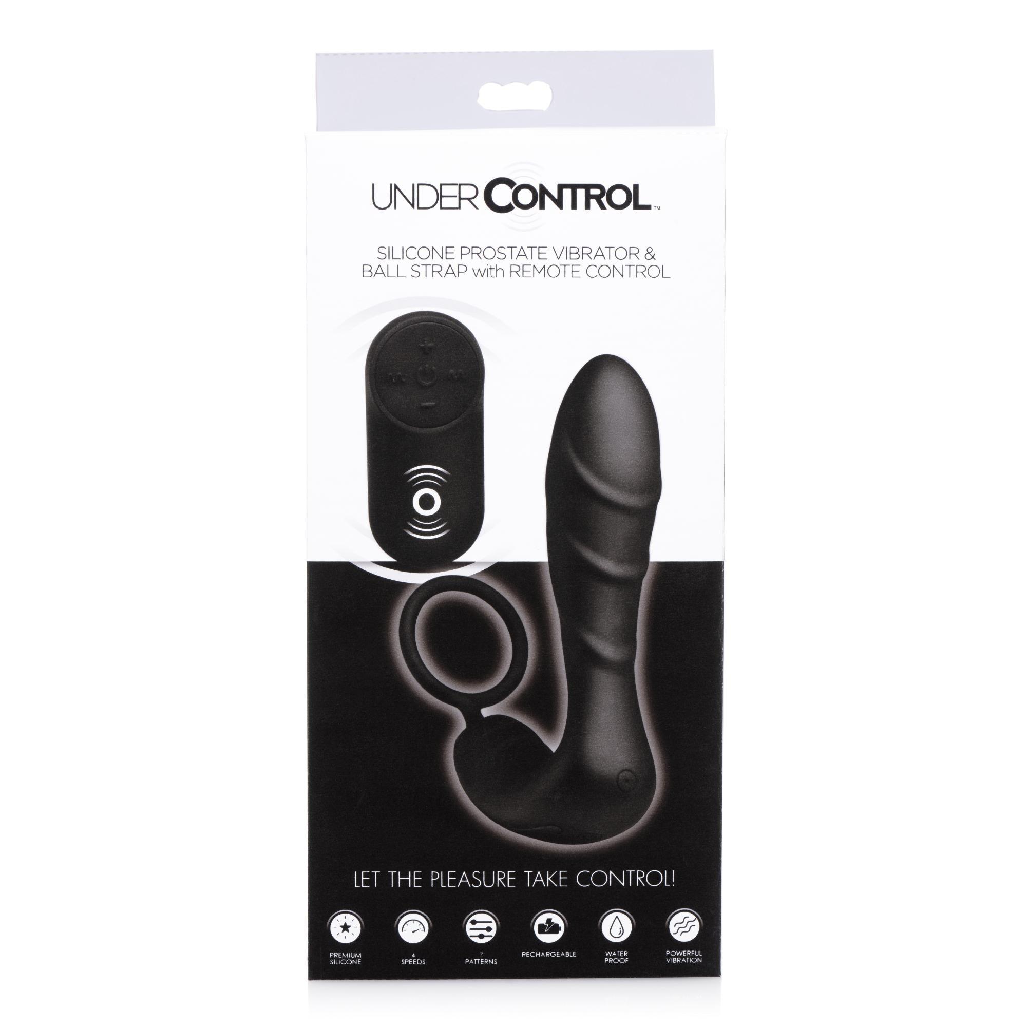 Under Control Silicone Prostate Vibrator and Strap with Remote Control - Buy At Luxury Toy X - Free 3-Day Shipping