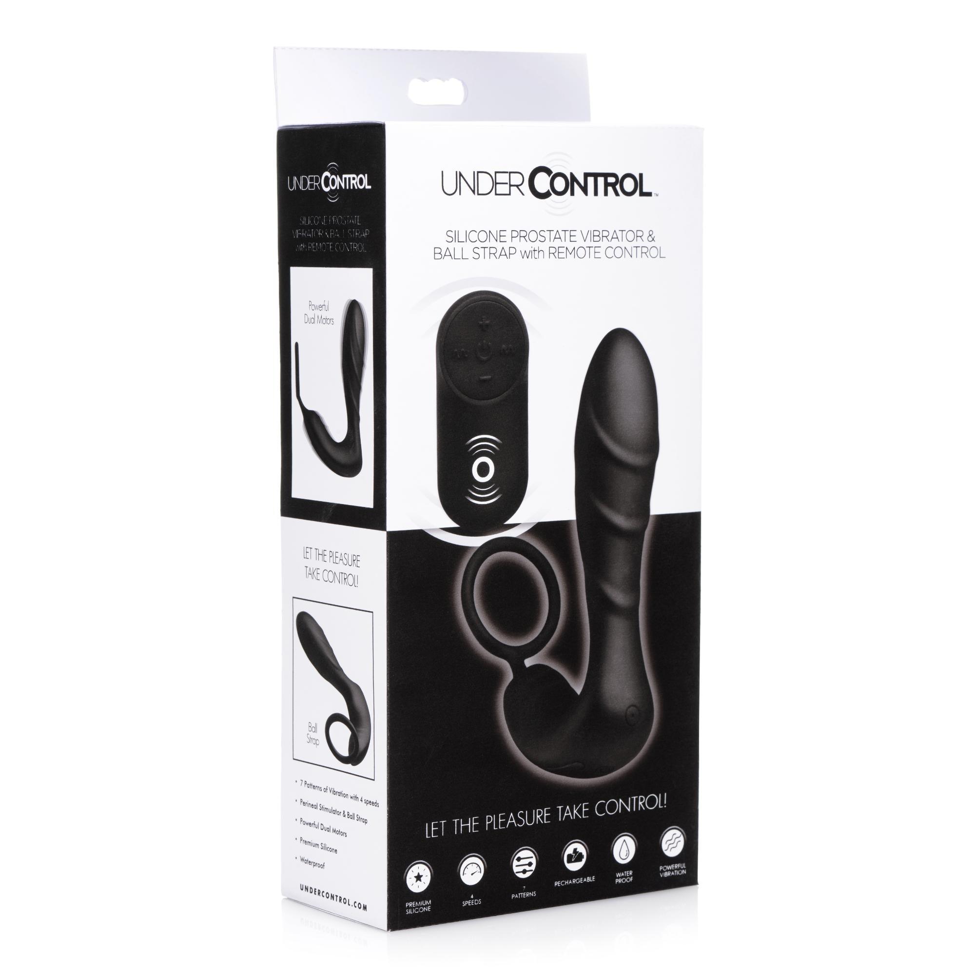 Under Control Silicone Prostate Vibrator and Strap with Remote Control - Buy At Luxury Toy X - Free 3-Day Shipping