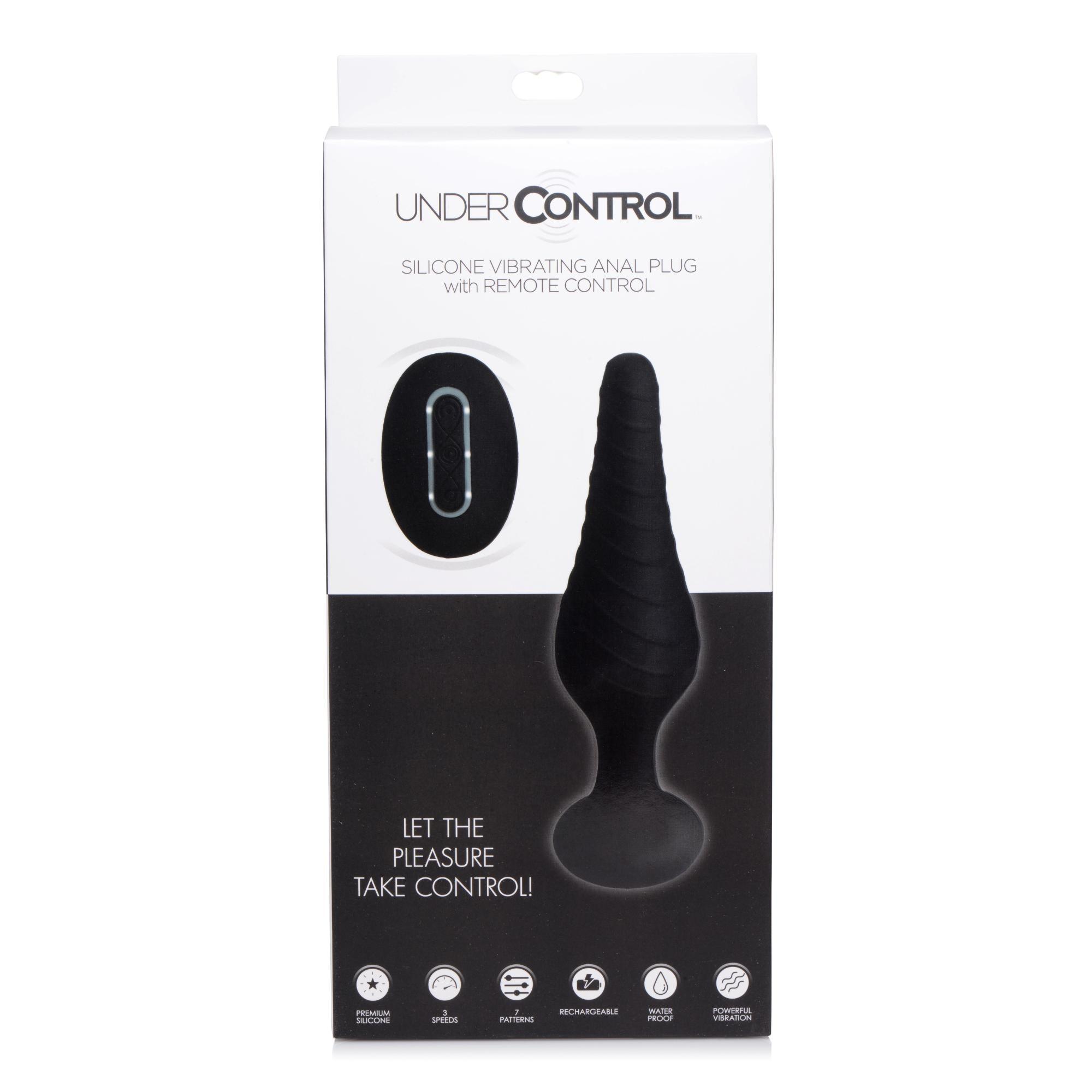 Under Control Silicone Vibrating Anal Plug with Remote Control - Buy At Luxury Toy X - Free 3-Day Shipping