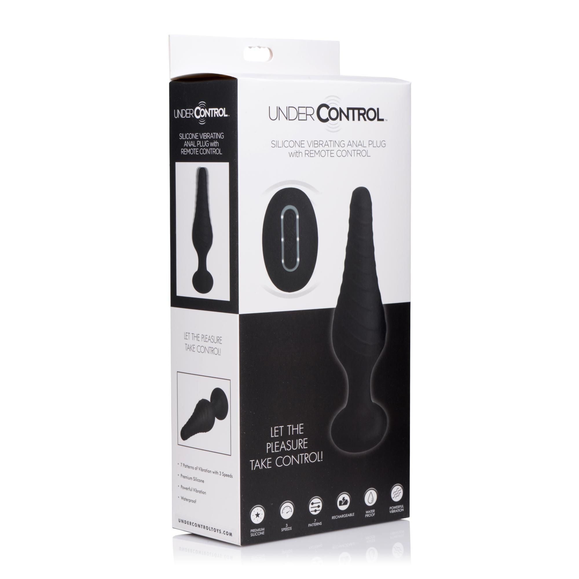Under Control Silicone Vibrating Anal Plug with Remote Control - Buy At Luxury Toy X - Free 3-Day Shipping
