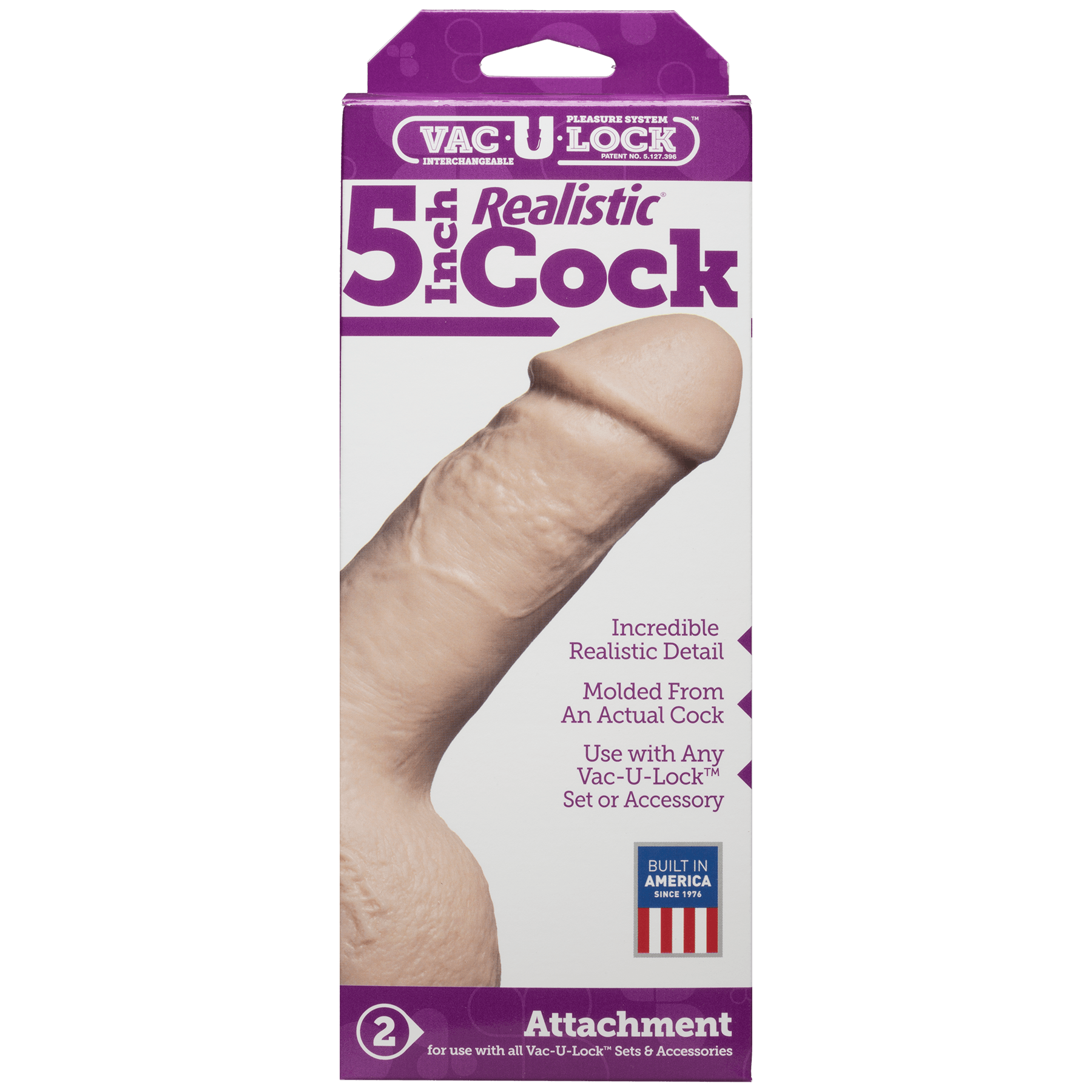 Vac-U-Lock - 5 Inch Realistic® Cock - Buy At Luxury Toy X - Free 3-Day Shipping
