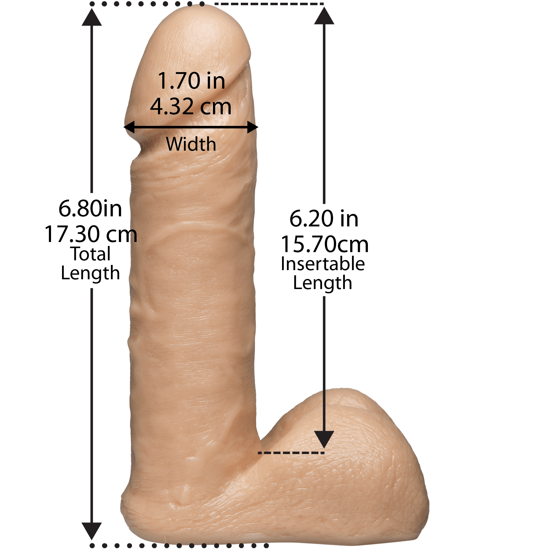 Vac-U-Lock - 6 Inch Realistic® Cock - Buy At Luxury Toy X - Free 3-Day Shipping