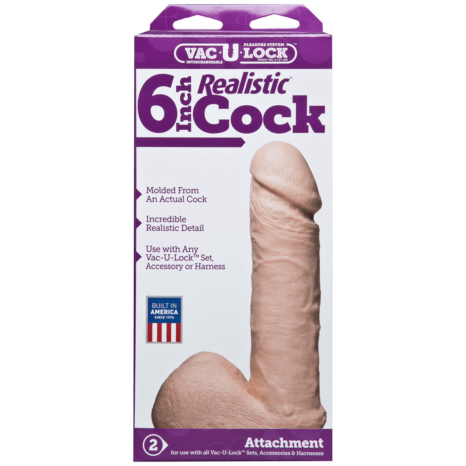 Vac-U-Lock - 6 Inch Realistic® Cock - Buy At Luxury Toy X - Free 3-Day Shipping
