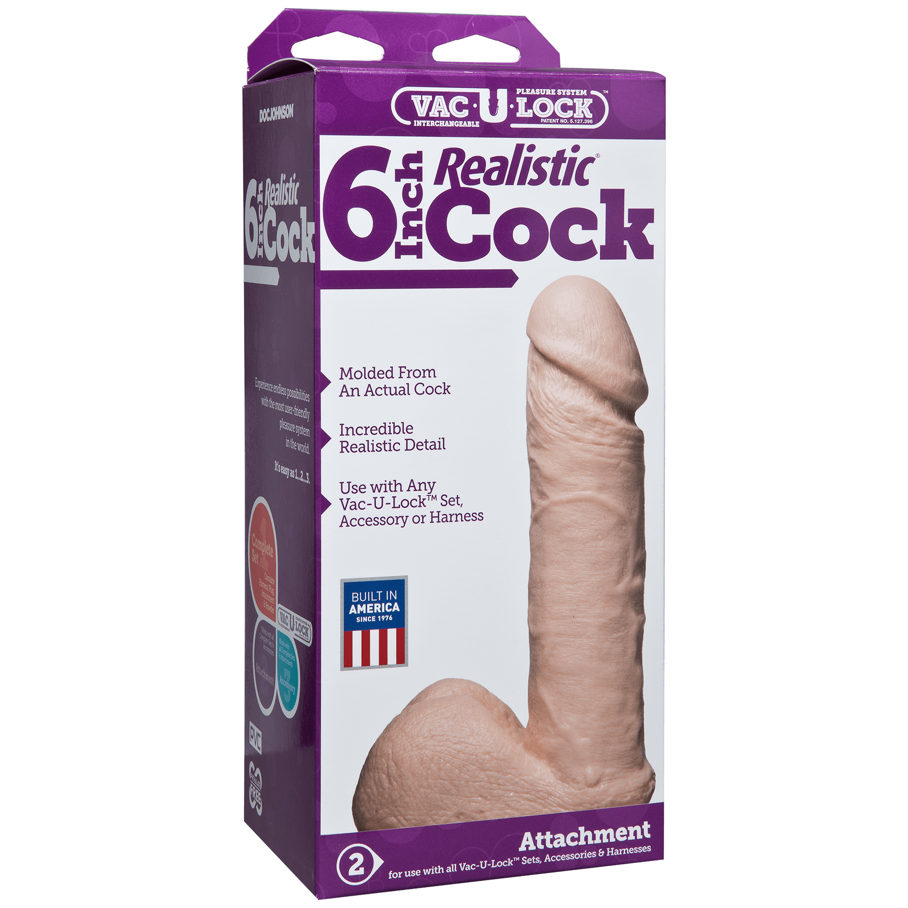 Vac-U-Lock - 6 Inch Realistic® Cock - Buy At Luxury Toy X - Free 3-Day Shipping