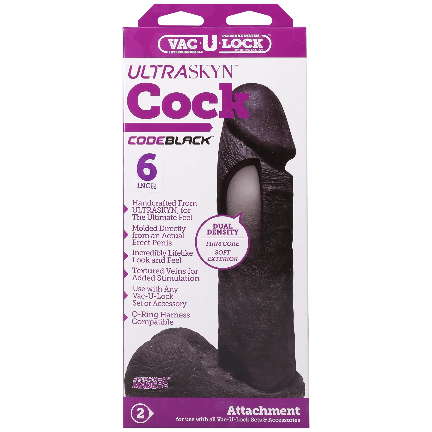 Vac-U-Lock CodeBlack - ULTRASKYN Cock - Buy At Luxury Toy X - Free 3-Day Shipping