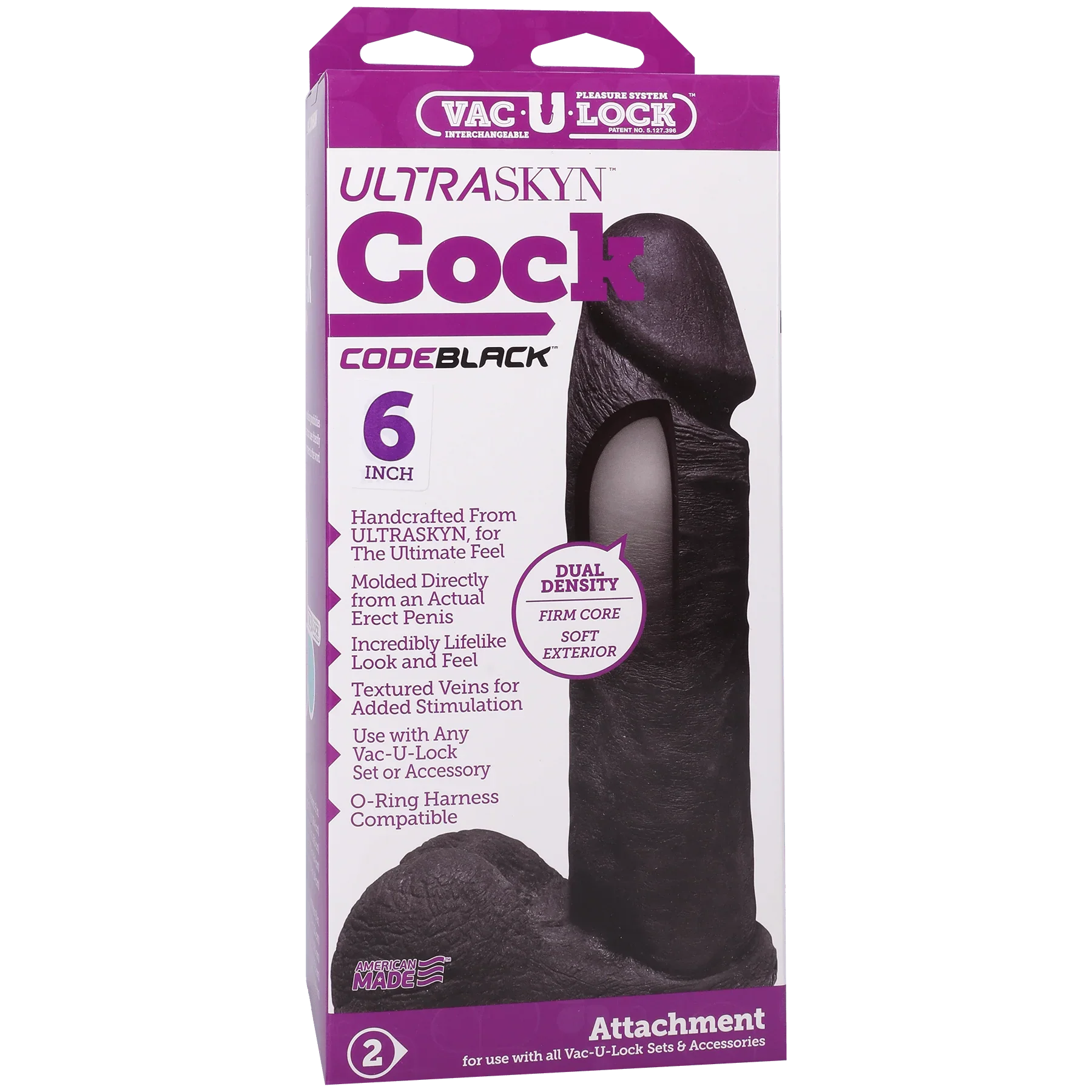 Vac-U-Lock CodeBlack - ULTRASKYN Cock - Buy At Luxury Toy X - Free 3-Day Shipping