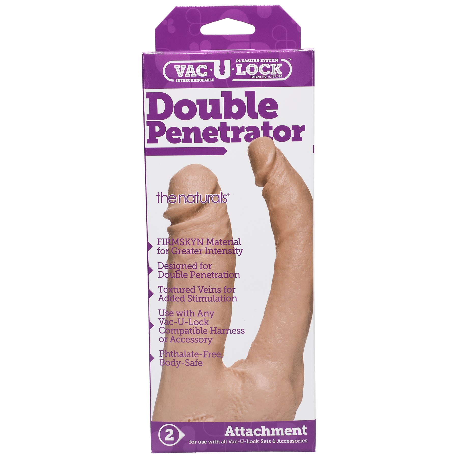 Vac-U-Lock - Double Penetrator - The Naturals - Buy At Luxury Toy X - Free 3-Day Shipping