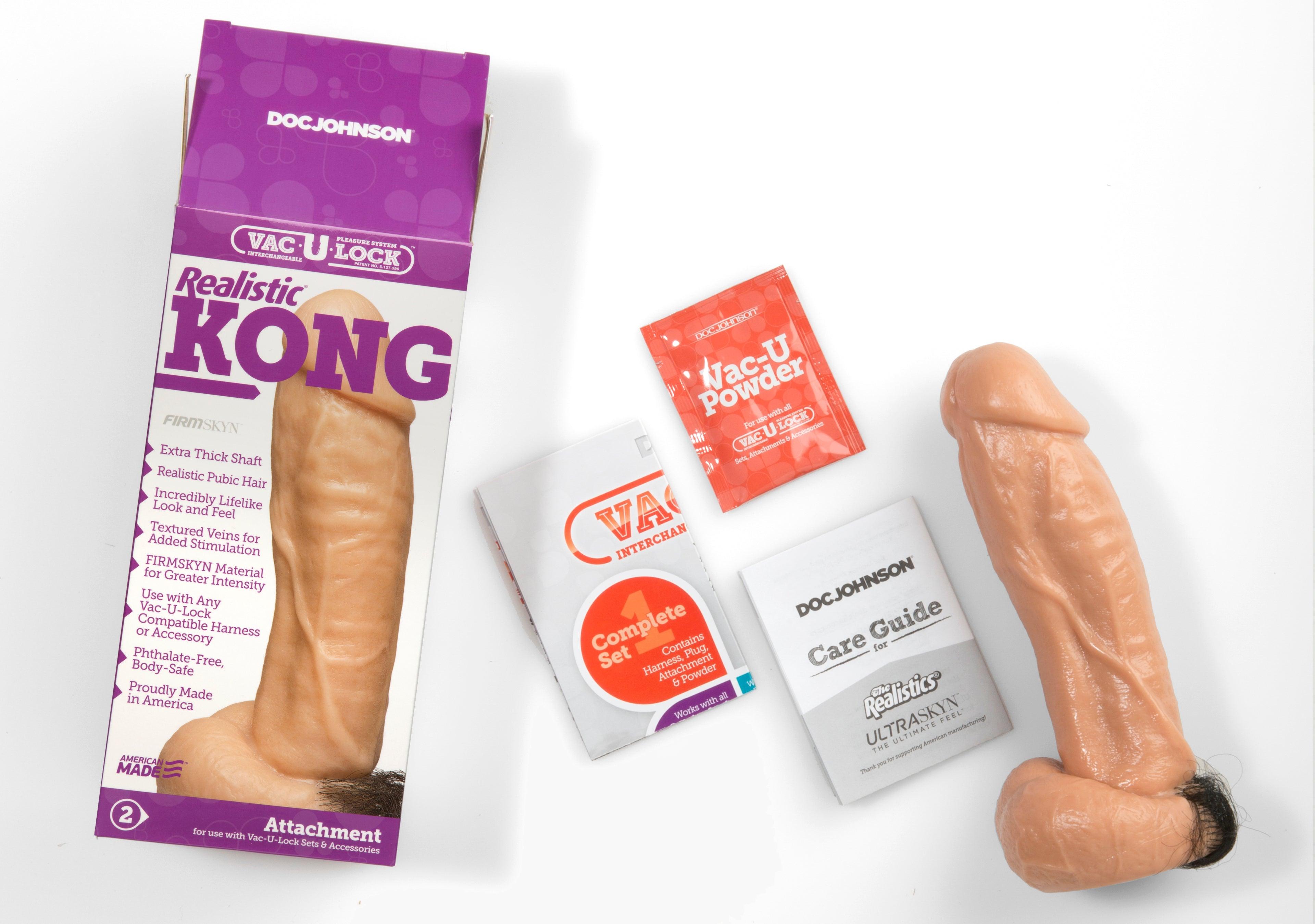 Vac-U-Lock Realistic Kong Firmskyn Dildo 8.5in - Buy At Luxury Toy X - Free 3-Day Shipping