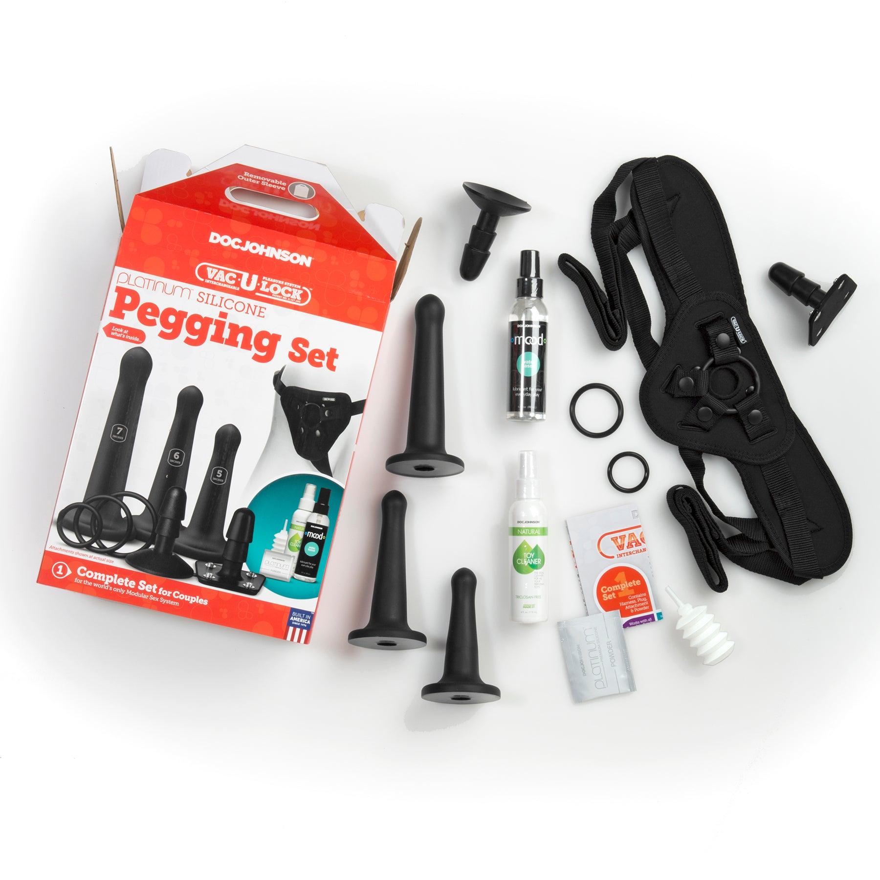 Vac-U-Lock - Silicone Pegging Set - Buy At Luxury Toy X - Free 3-Day Shipping