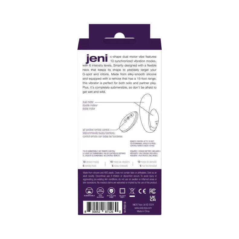 VeDO Jeni C-Shaped Dual Motor Vibe with Remote - Buy At Luxury Toy X - Free 3-Day Shipping