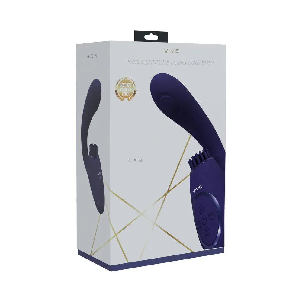 VIVE Gen Rechargeable Triple Motor G-Spot Vibrator with Pulse Wave and VIVE Gen Rechargeable Triple Motor G-Spot Vibrator with Pulse Wave and