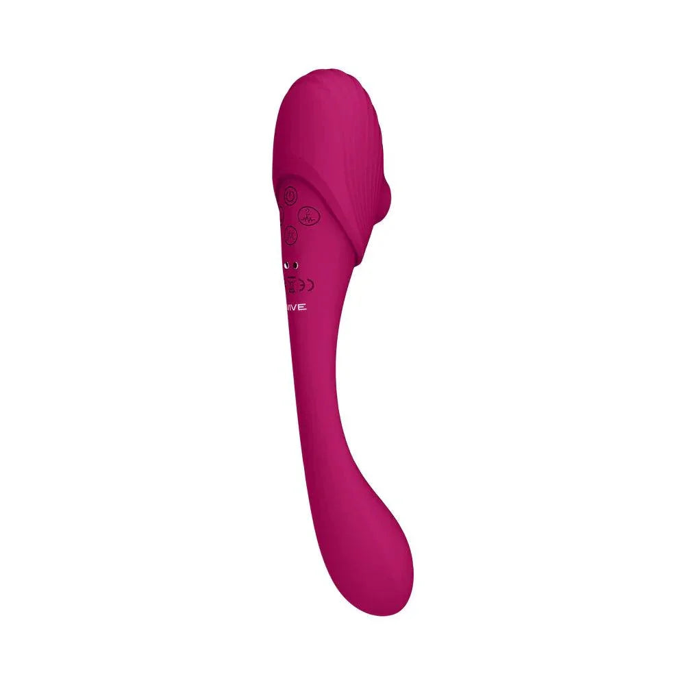 VIVE MIRAI Rechargeable Double Ended Pulse Wave & Air Wave Bendable Silicone Vibrator - Buy At Luxury Toy X - Free 3-Day Shipping