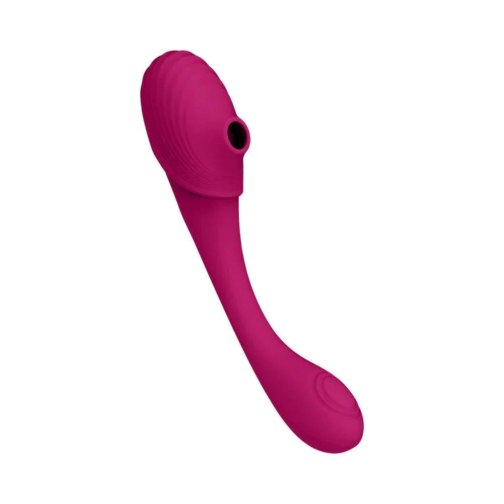 VIVE MIRAI Rechargeable Double Ended Pulse Wave & Air Wave Bendable Silicone Vibrator - Buy At Luxury Toy X - Free 3-Day Shipping