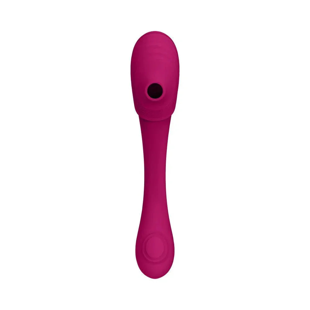 VIVE MIRAI Rechargeable Double Ended Pulse Wave & Air Wave Bendable Silicone Vibrator - Buy At Luxury Toy X - Free 3-Day Shipping