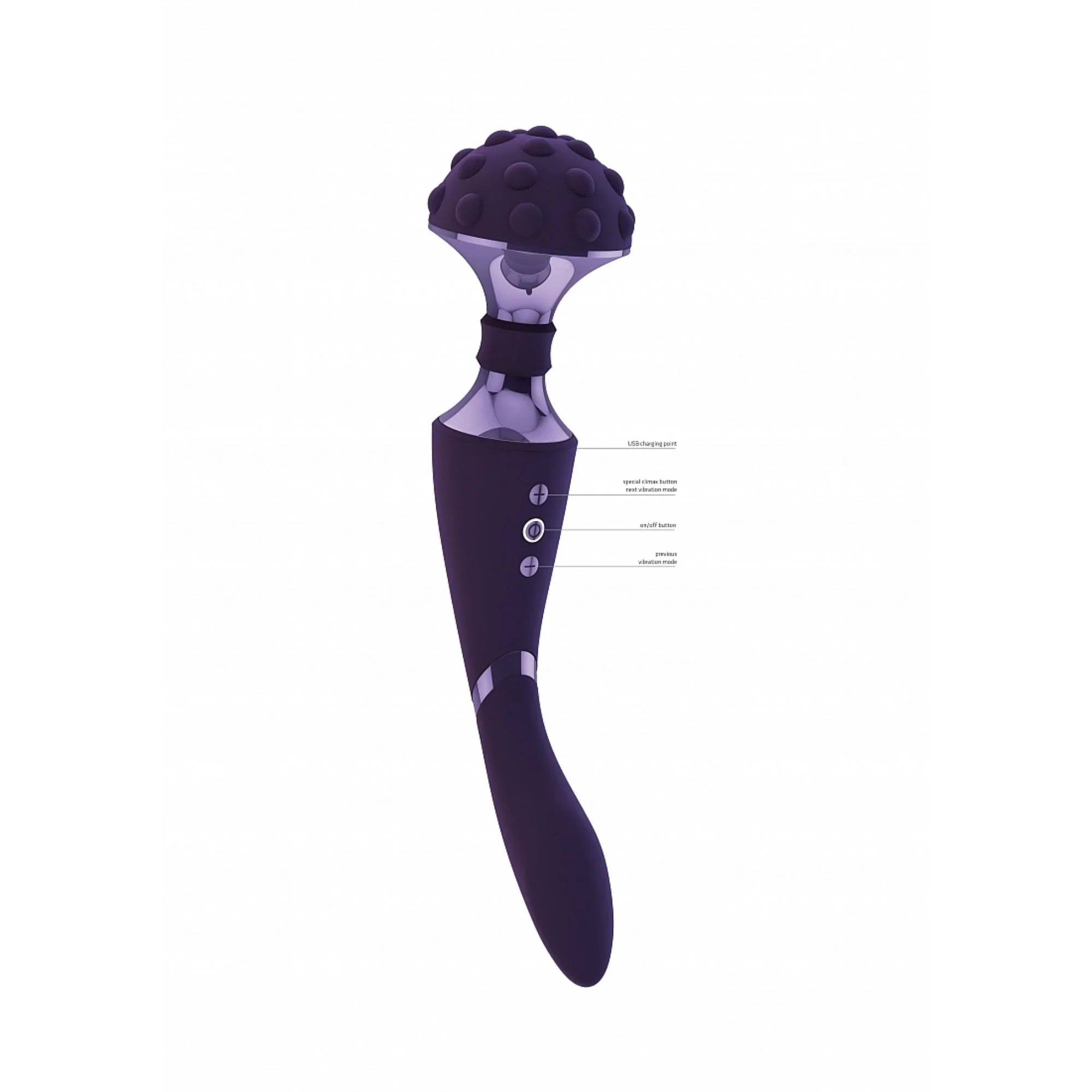 Vive Shiatsu Rechargeable Silicone Bendable Massager Wand - Buy At Luxury Toy X - Free 3-Day Shipping