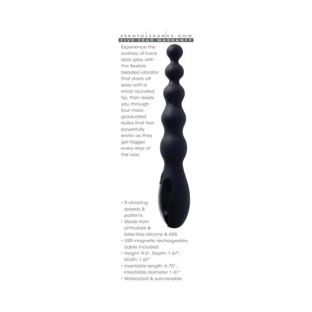 Zero Tolerance Backdoor Baton Rechargeable Vibrating Anal Vibrator Silicone - Buy At Luxury Toy X - Free 3-Day Shipping