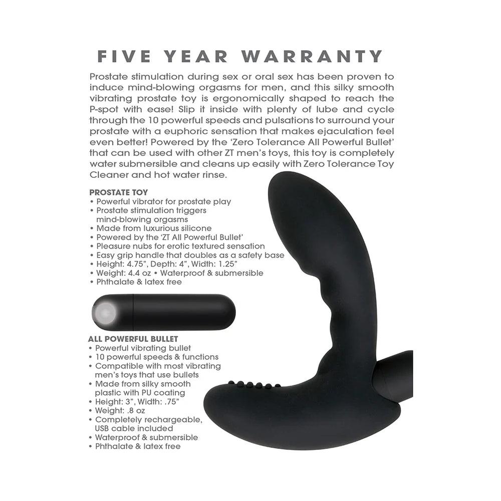 Zero Tolerance Eternal P-Spot Rechargeable Vibrating Prostate Massager - Buy At Luxury Toy X - Free 3-Day Shipping