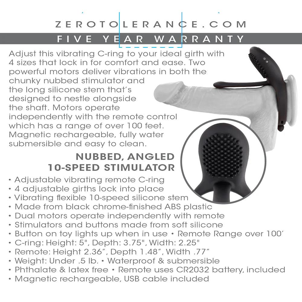 Zero Tolerance Mr. Tickler Rechargeable Remote Controlled C-ring - Buy At Luxury Toy X - Free 3-Day Shipping