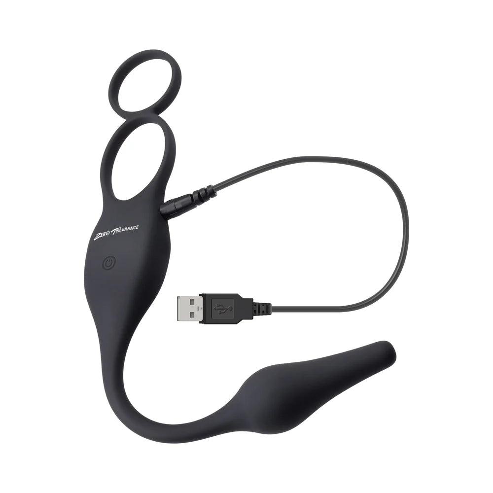 Zero Tolerance Plug & Tug Rechargeable Silicone Anal Plug and Cock Ring - Buy At Luxury Toy X - Free 3-Day Shipping