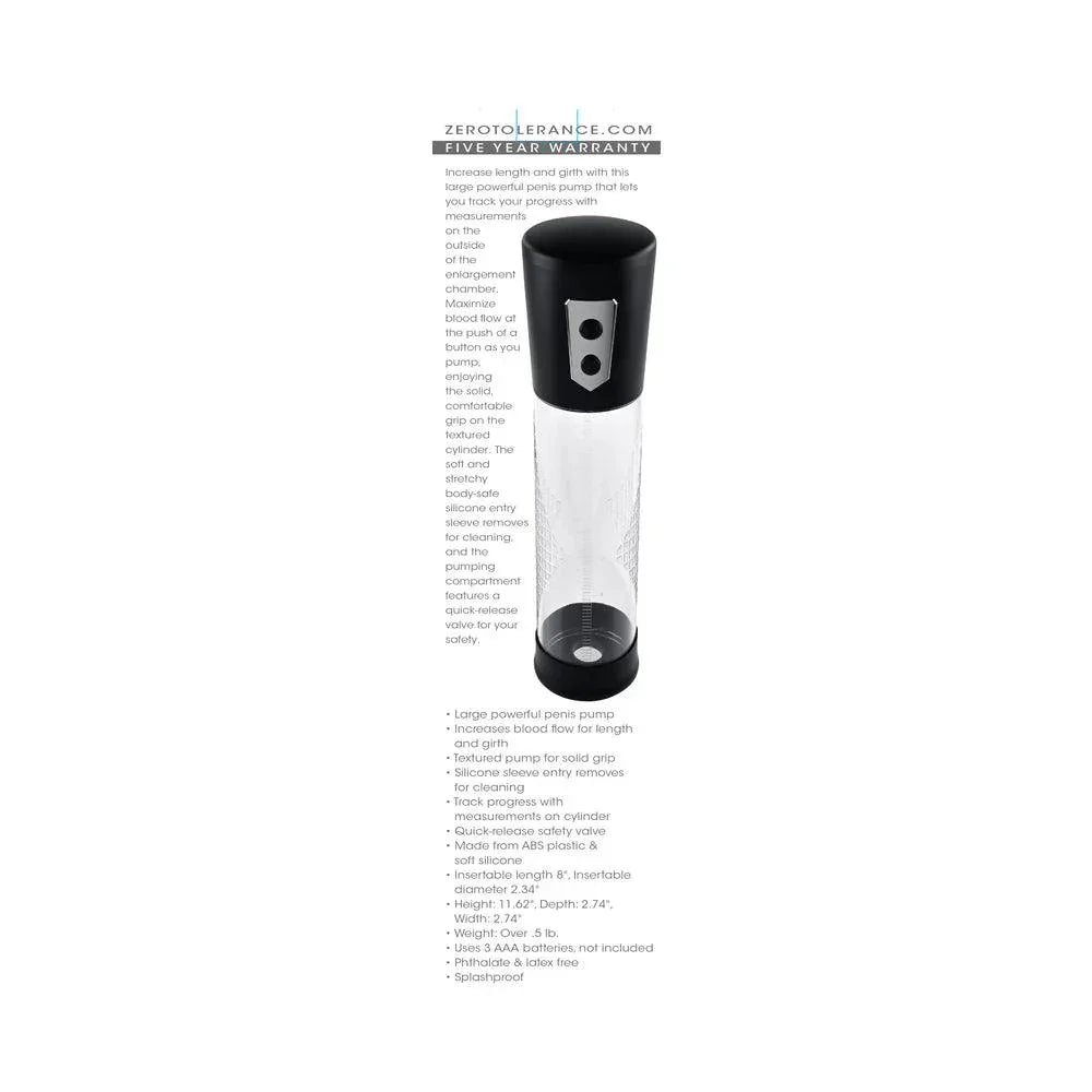 Zero Tolerance Pump Up the Volume Automatic Penis Pump - Buy At Luxury Toy X - Free 3-Day Shipping