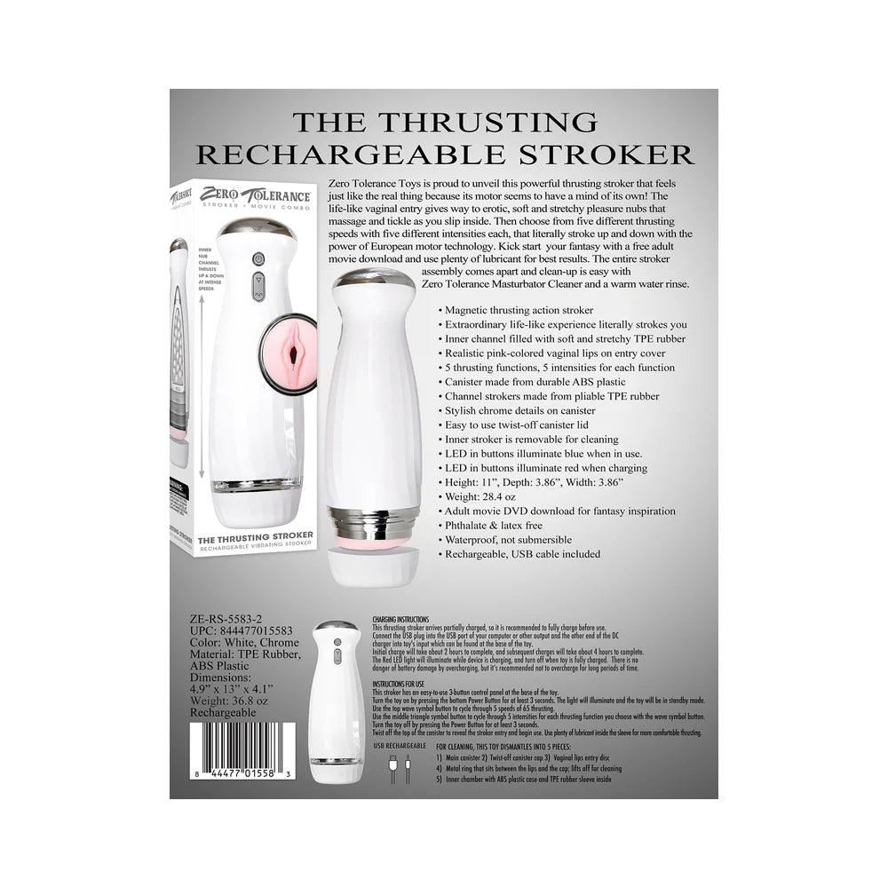 Zero Tolerance Rechargeable Thrusting Stroker With Movie Download - Buy At Luxury Toy X - Free 3-Day Shipping